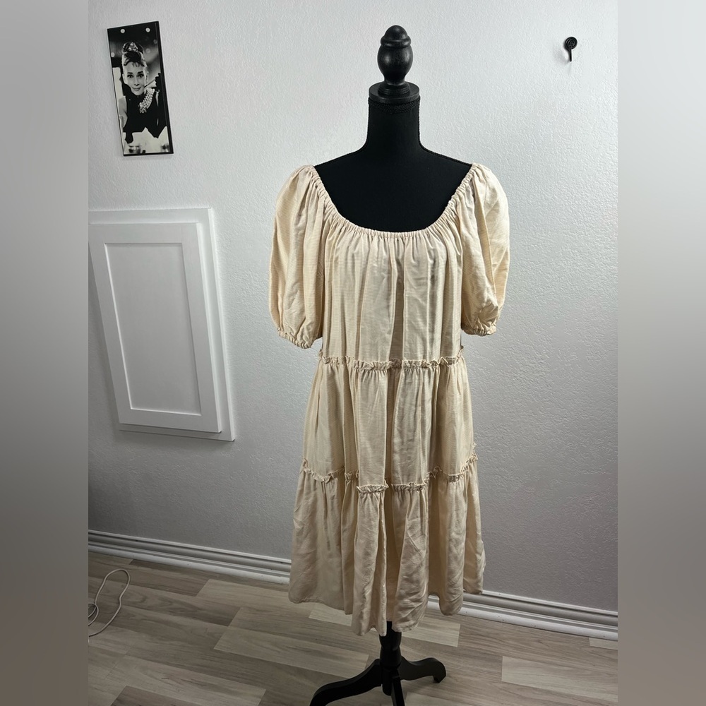 ANTONIO MELANI  SOUTHERN SWEETS DRESS‎ Sz M Cottage core Garden-Ivory TC0838